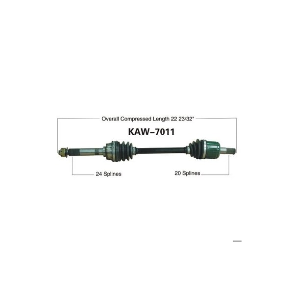 Wide Open OE Replacement CV Axle for KAW FRONT KAF400 MULE 610 4X KAW-7011 - main